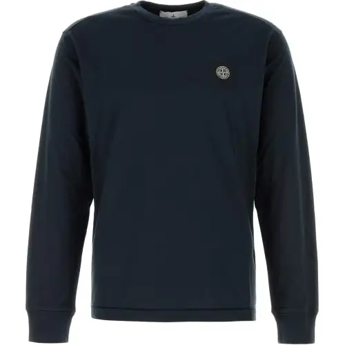 STONE ISLAND Logo Patch Long-Sleeved T-Shirt