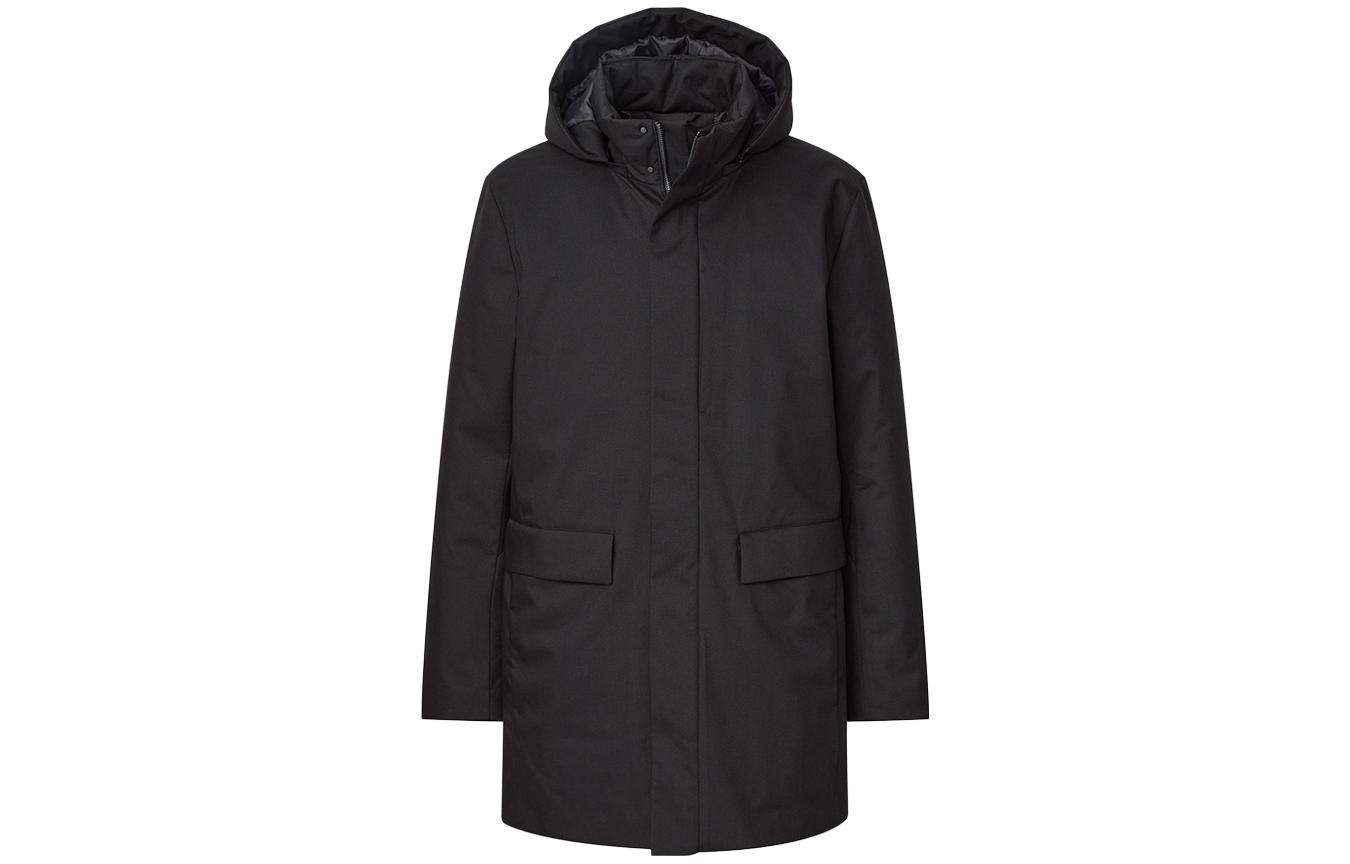 UNIQLO Down Jackets Men's Black Detachable Hood Thickened Other
