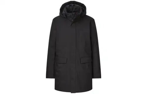 UNIQLO Down Jackets Men's Black Detachable Hood Thickened Other