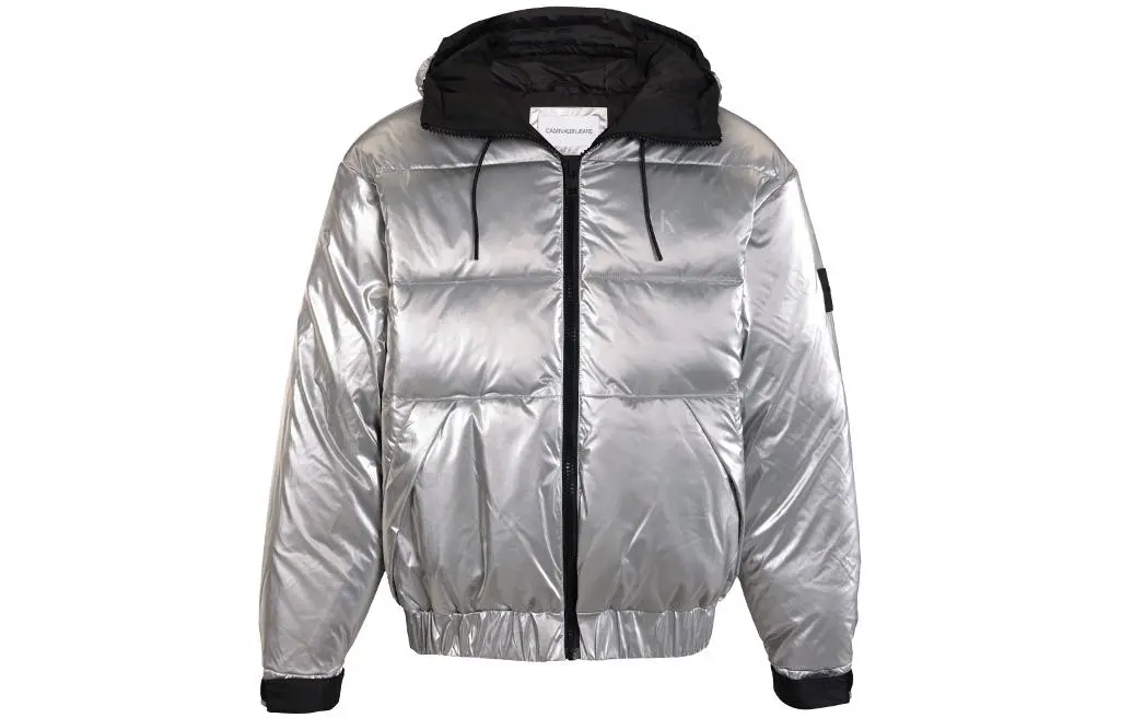 Calvin Klein Jackets Men's Gray Hooded (Non-detachable) Moderate Nipped-in Waist