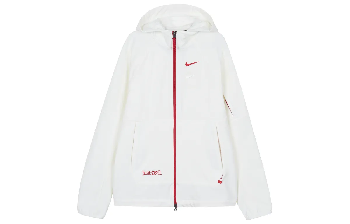 Nike Dragon CNY Series FW23 Men Fleece Training Zip-Up Jacket White