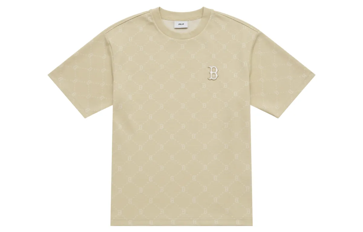 MLB MONOGRAM Collection Boston Red Sox SS25 T Shirt Unisex Light Beige
