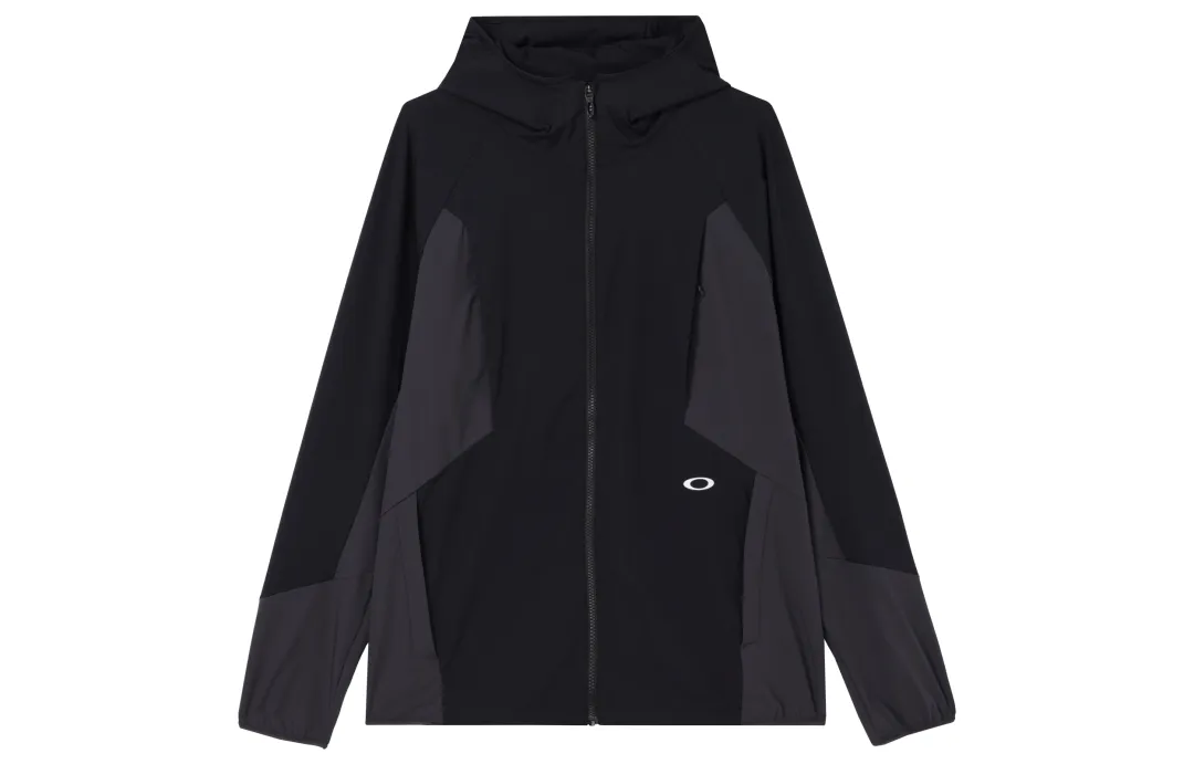 Oakley Waterproof And Windproof Windbreaker Jacket Unisex Black Gray