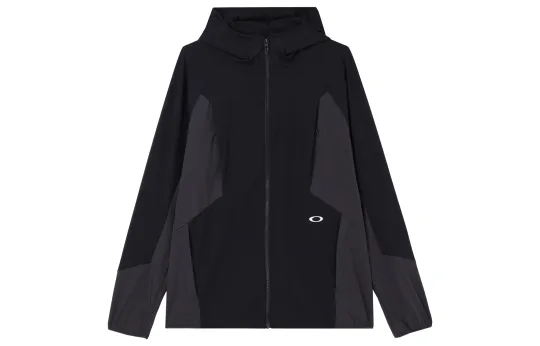 Oakley Waterproof And Windproof Windbreaker Jacket Unisex Black Gray