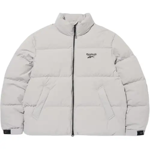 Reebok Down Jackets Unisex Gray Stand Collar Moderate