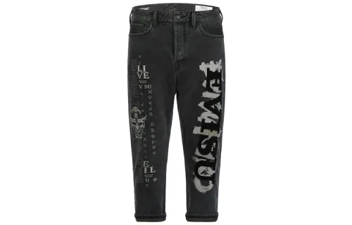 EVISU Tapered Pants Jeans Men's Black