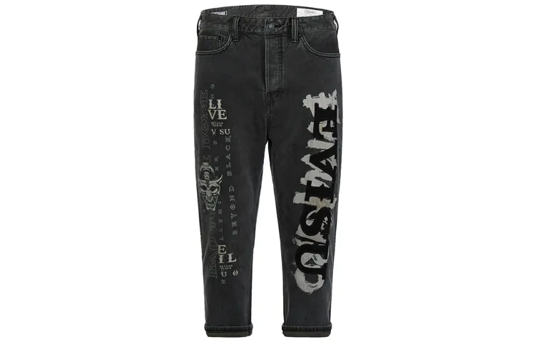 EVISU Tapered Pants Jeans Men's Black