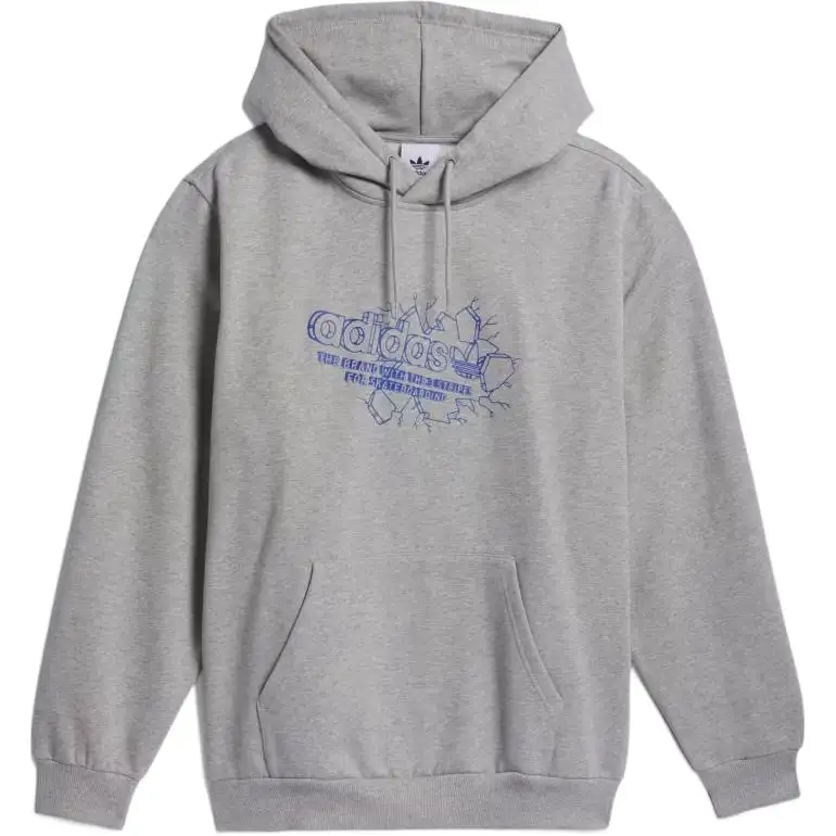 Adidas Originals Skateboarding Breakthrough Hoodie Sweatshirt Men's Gray