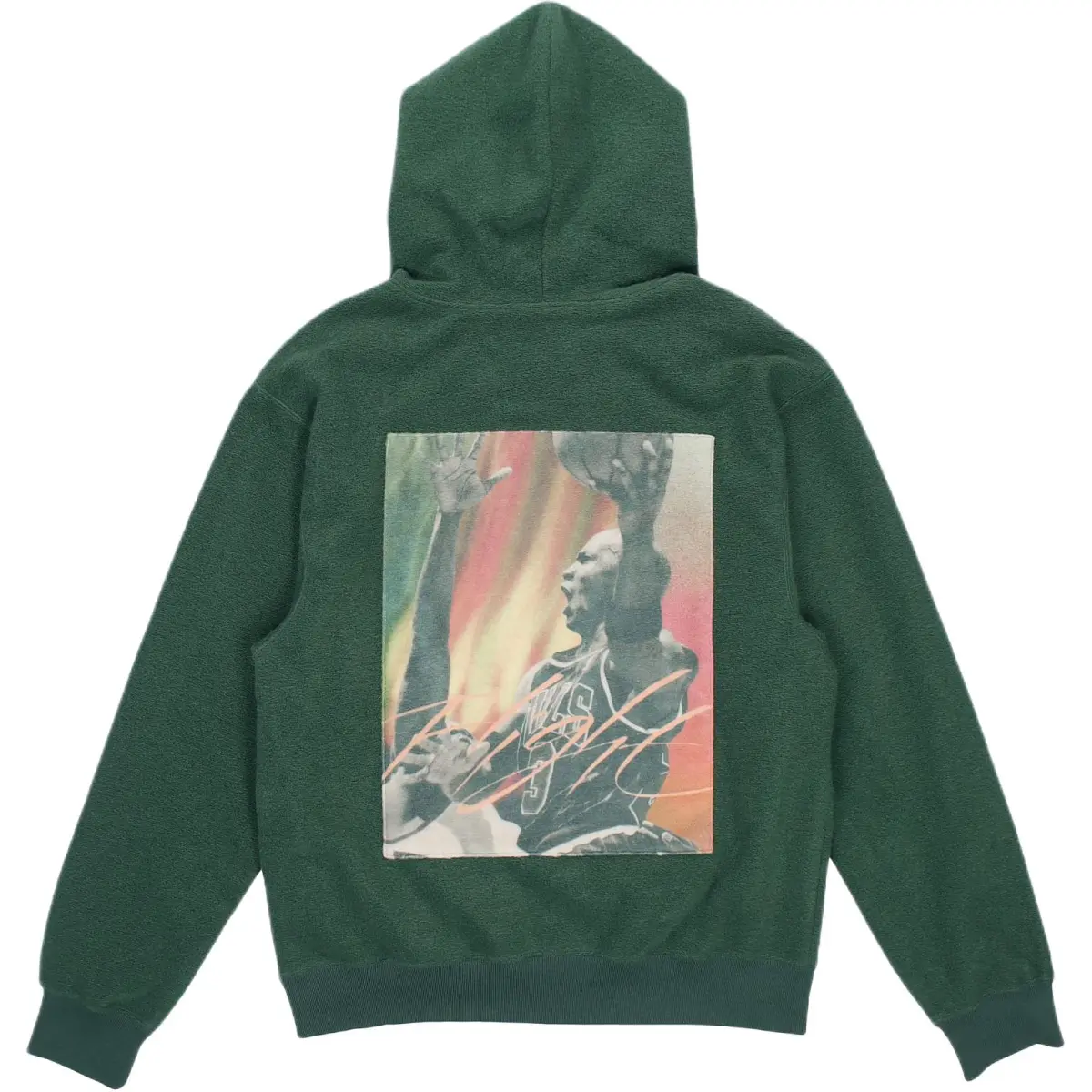 Jordan Hooded Casual Print Sports Fleece Pullover Sweatshirt Men's Green