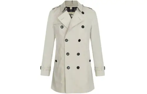 Burberry Trench Coat Men's Light Gray