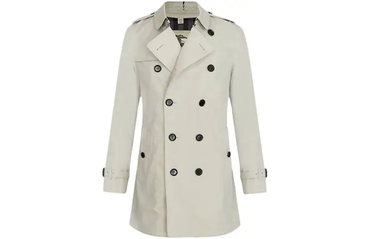 Burberry Trench Coat Men's Light Gray