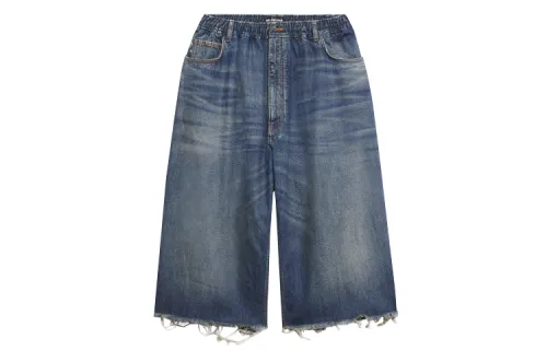 Balenciaga Jeans Men's Blue Moderate Straight Fit Pants