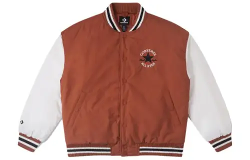Converse Baseball Jerseys Men's Brown Baseball Collar Moderate Straight Fit