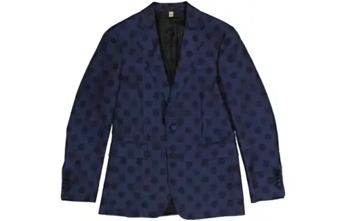 Burberry Jackets Men's Marine Blue Lapel Moderate Other