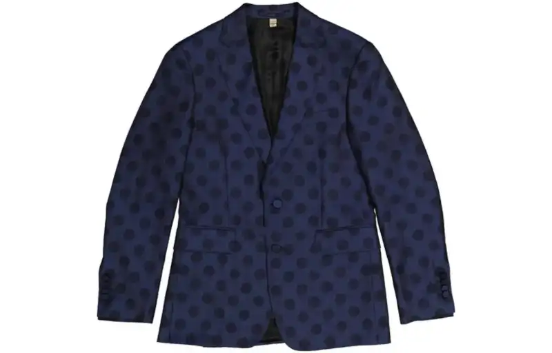 Burberry Jackets Men's Marine Blue Lapel Moderate Other