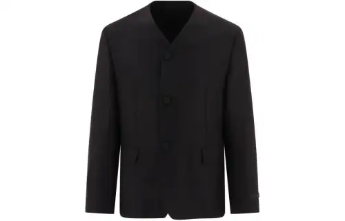 Prada triangle-logo wool blazer