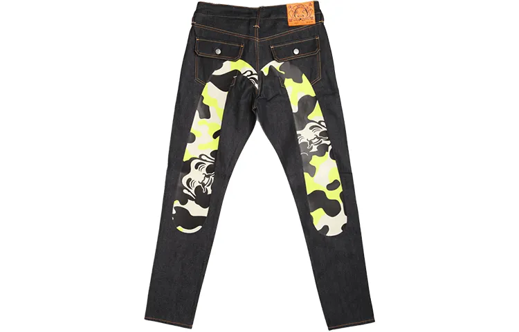 EVISU Jeans Men's Denim Blue Moderate Tapered Pants