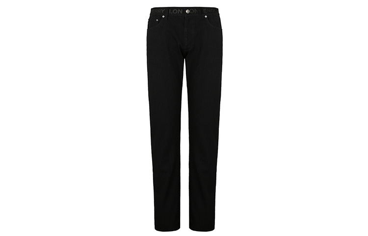 Burberry Jeans Men's Black Moderate Straight Fit Pants