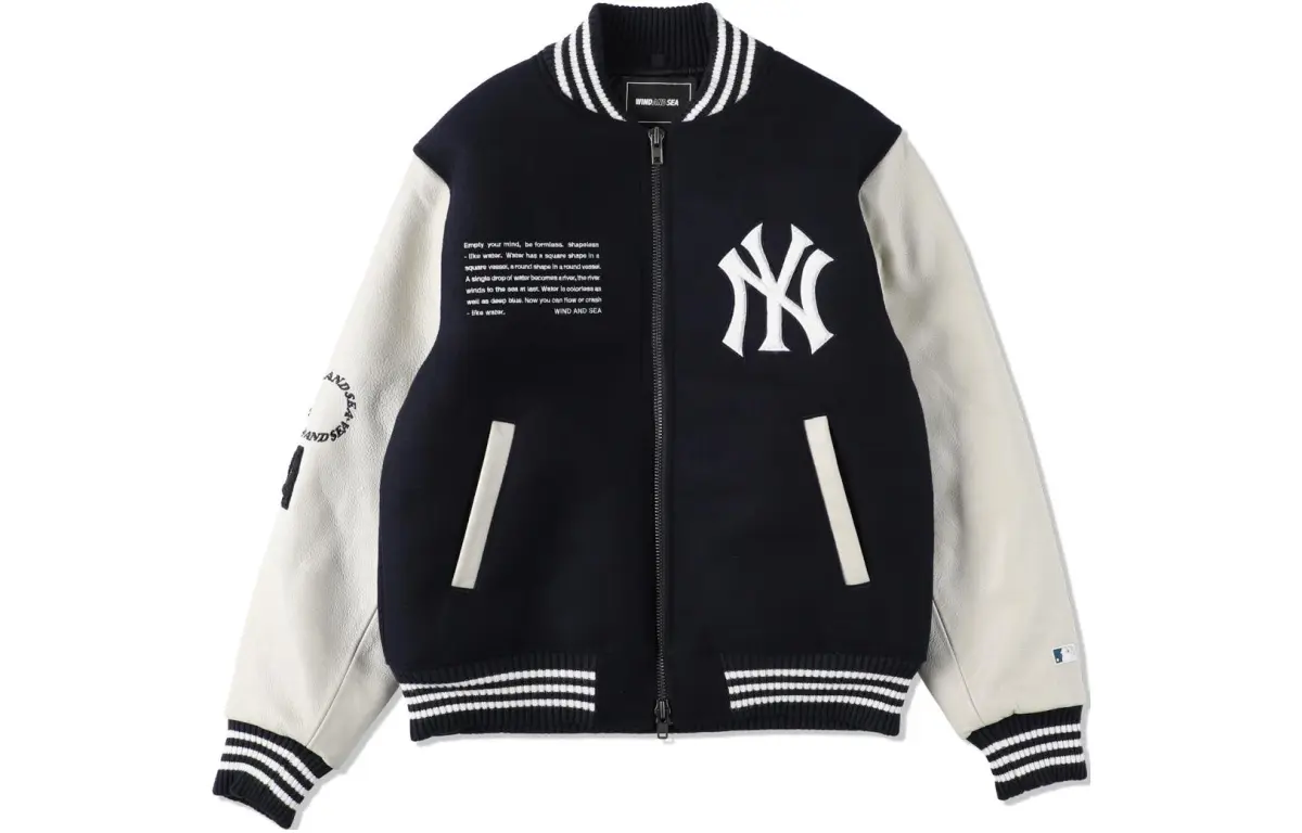 MLB Baseball Jacket Unisex Navy Blue