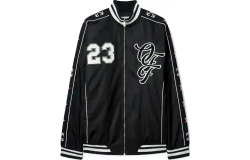 OFF-WHITE varsity-patch bomber jacket
