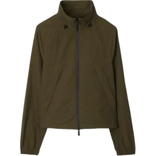 Burberry logo-print zipped hooded jacket