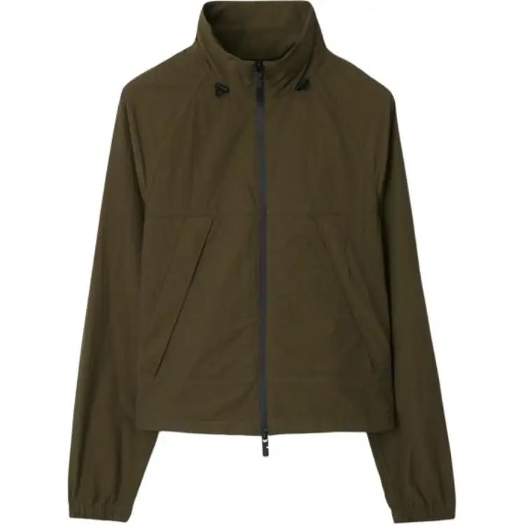 Burberry logo-print zipped hooded jacket