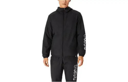 ASICS Hex Graphic Padded Jackets Men's Black Hooded Moderate Other