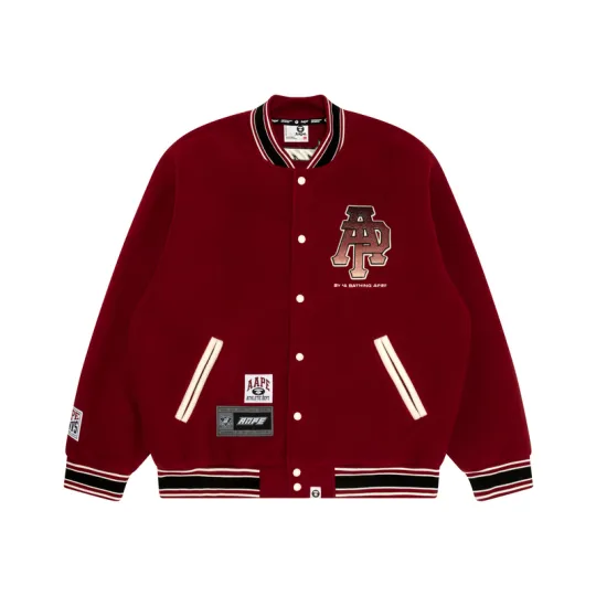 Aape logo varsity jacket