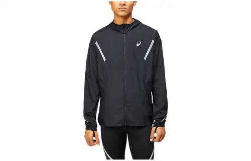 Asics Lite Show Jacket Solid Jackets & Coats Men's Black
