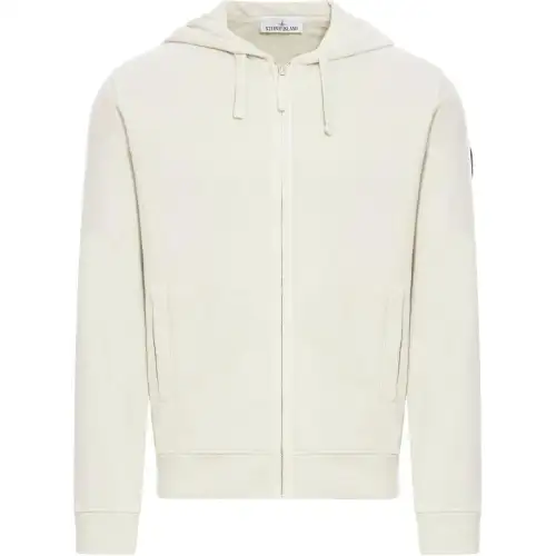 STONE ISLAND Logo Patch Zip Up Hoodie