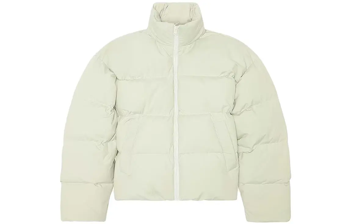 DIESEL Jackets Men's White Stand Collar Moderate Straight Fit