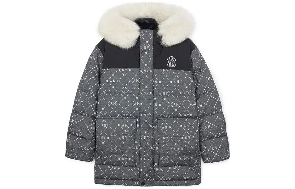 MLB MONOGRAM Jackets Men's Gray Hooded (Detachable) Moderate