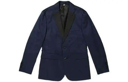 Burberry Business Suits Men's Marine Blue Suit Collar Moderate Other