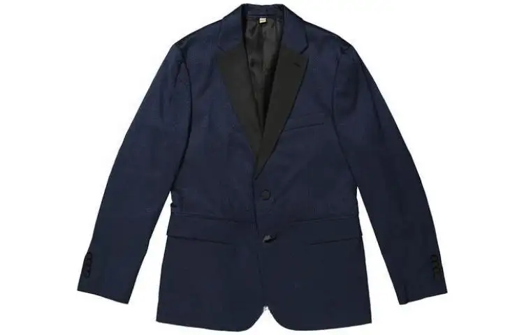 Burberry Business Suits Men's Marine Blue Suit Collar Moderate Other
