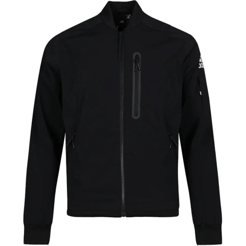 Adidas Jackets Men's Black Baseball Collar Moderate Other