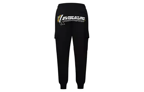 EVISU Straight Casual Pants Men's Black
