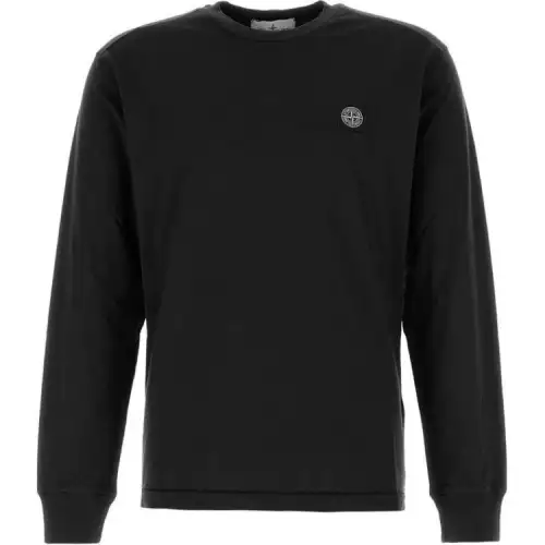 STONE ISLAND Logo Patch Long-Sleeved T-Shirt