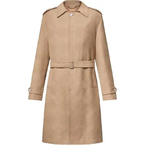 Lv Cotton Silk Blend Trench
