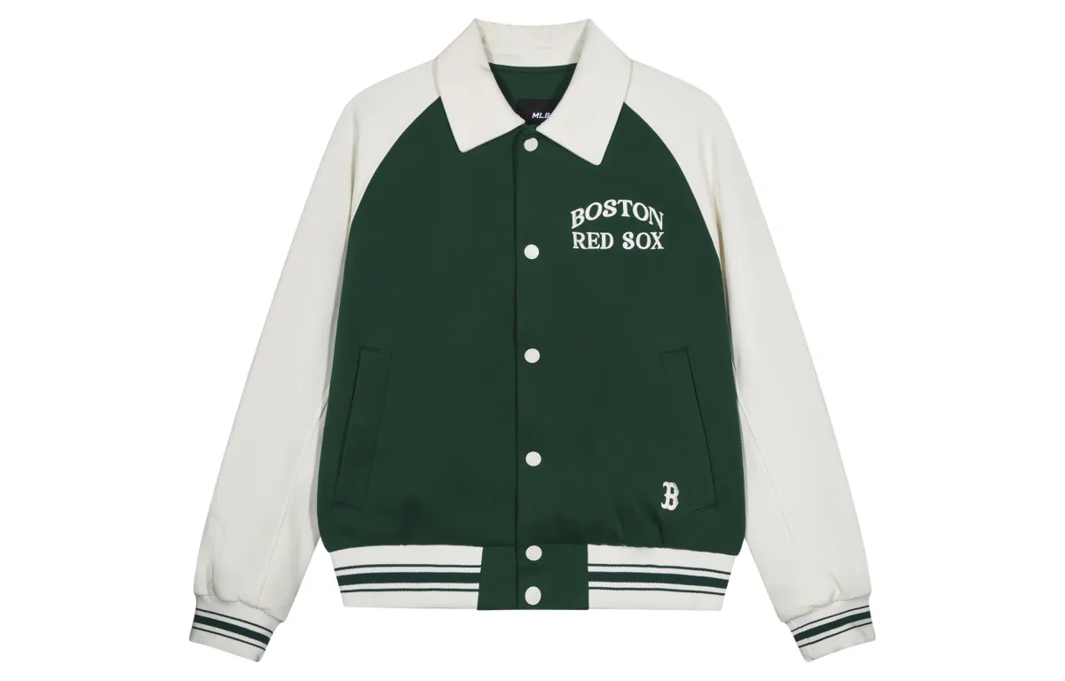 MLB SS24 Baseball Jacket Unisex Dark Green