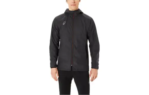 ASICS Jackets Men's Black Hooded Moderate Other