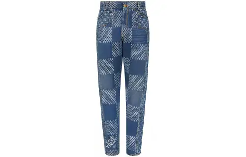 LOUIS VUITTON X Nigo Giant Damier Waves Mngm Denim Pants