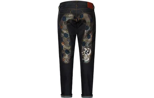 EVISU Tapered Pants Jeans Men's Denim Blue