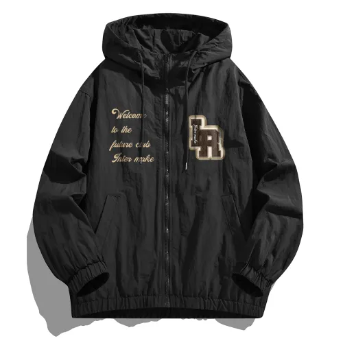 Football cardigan with hood, long-sleeve, autumn jacket for men and women, American style, with your logo imprint, oversize