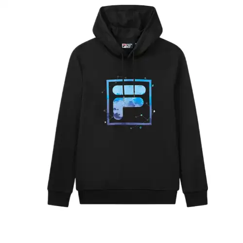 FILA Sweatshirts Men's Black Hooded Moderate Regular