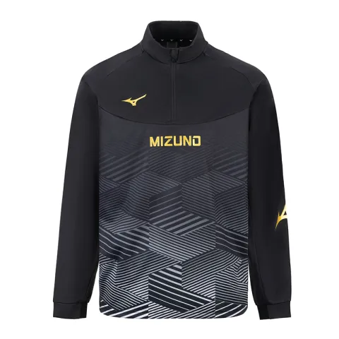 Mizuno Sweatshirt Unisex Black Gold