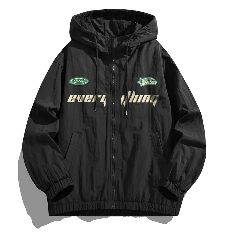 Football cardigan with zipper, trend autumn jacket for men and women, English, oversize