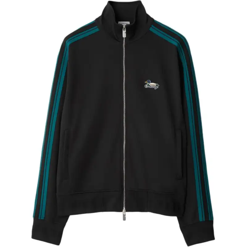 Burberry Logo Embroidered Zipped Sports Jacket