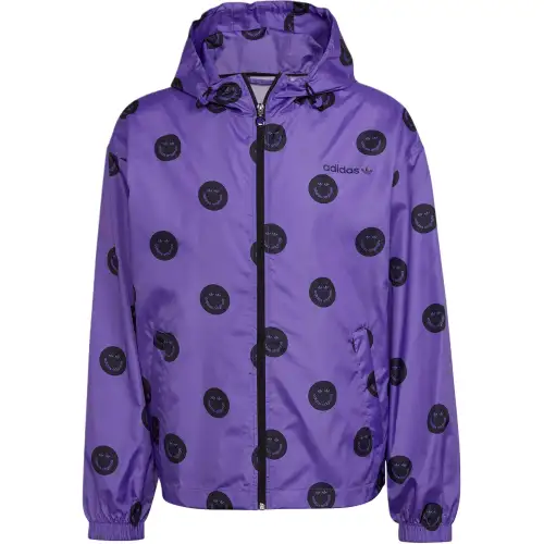 Adidas Originals Allover Print Windbreaker Jackets & Coats Men's Purple