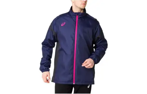 ASICS Uratricot Breaker JKT Jackets Men's Blue Stand Collar Moderate Other