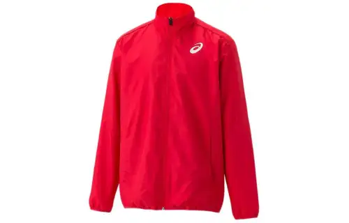 ASICS Track & Field Jackets Men's Red Stand Collar Moderate Other